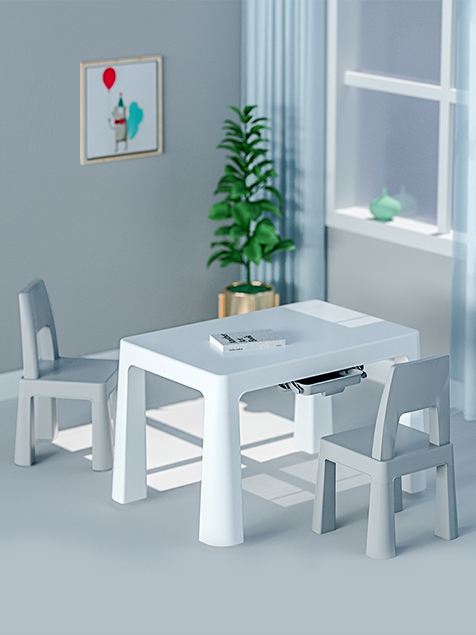 Best Selling Sale Pp Plastic Table Chair Kids Reading Study Table Chair